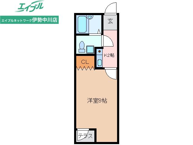 第三マンション一八(1K/3階)の間取り写真