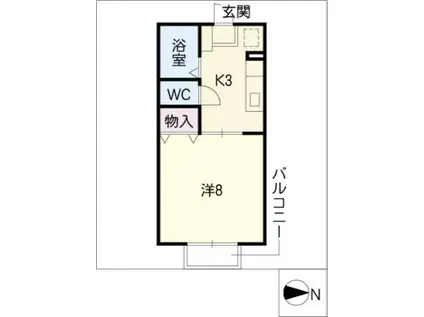 VIVRE FELICE(1K/2階)の間取り写真