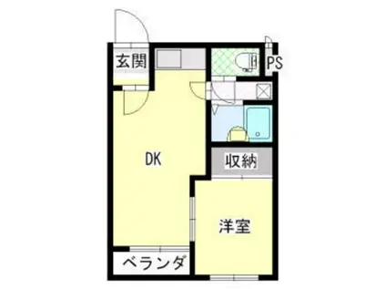 プチプランタン(1DK/3階)の間取り写真