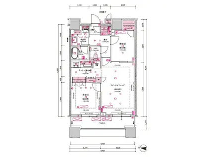 目黒第一マンションズ(2LDK/13階)の間取り写真