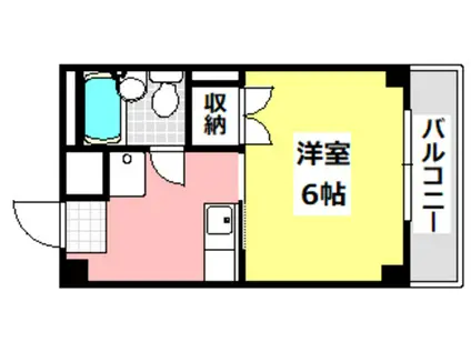 早川ハイツ(1K/4階)の間取り写真