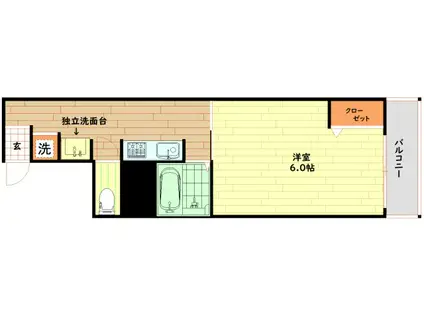 ラインハイツセト(ワンルーム/8階)の間取り写真