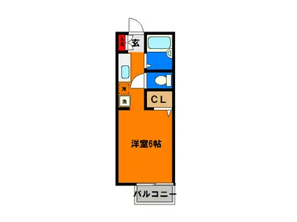 エクセルIII(1K/1階)の間取り写真