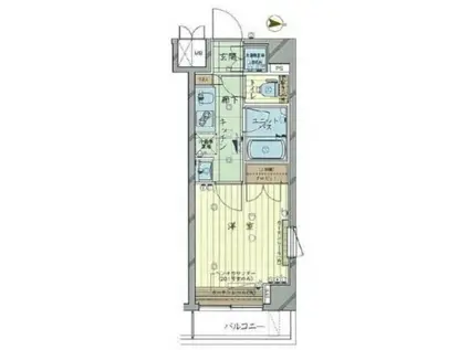 ルーブル多摩川八番館(1K/8階)の間取り写真
