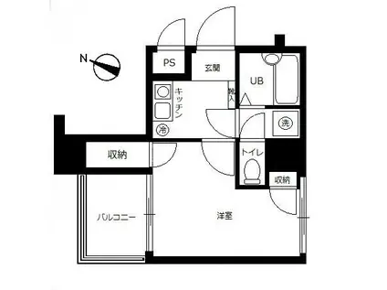 日神パレス板橋本町第3(1K/3階)の間取り写真