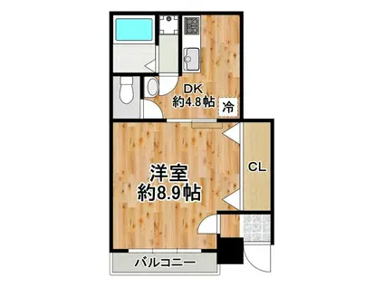 メゾンアーサー(1DK/1階)の間取り写真