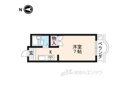 ジュネス美也古1(1K/1階)の間取り写真