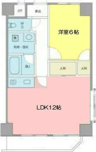 サンモールタナカ(1LDK/8階)の間取り写真