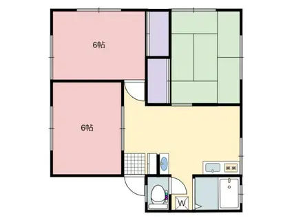 GRACE K(3DK/1階)の間取り写真