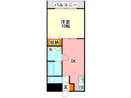 レークサイドエクセル(1DK/3階)の間取り写真