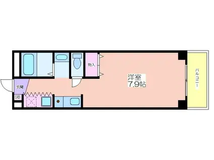 セントーレア(1K/3階)の間取り写真