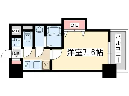 ラグゼ新大阪4(1K/4階)の間取り写真