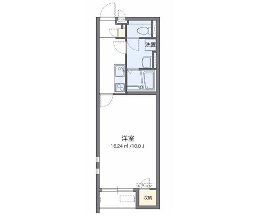 クレイノシャイン万倍(1K/2階)の間取り写真