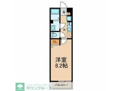 アーバンロードヒル八千代大和田(1K/1階)の間取り写真