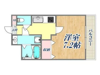 アムール美貴(1K/2階)の間取り写真