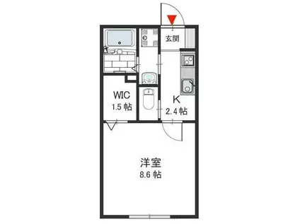 ル・コンフォール(1K/1階)の間取り写真