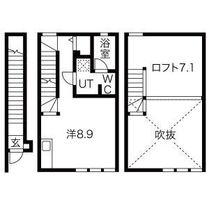 コレクション浅間町ノース(ワンルーム/2階)の間取り写真