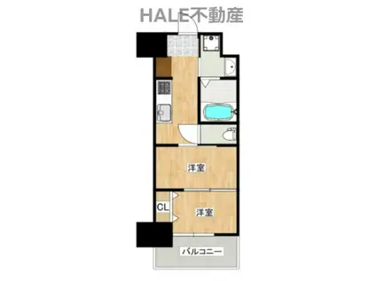 CLUB ORIENT NO.122(2K/13階)の間取り写真