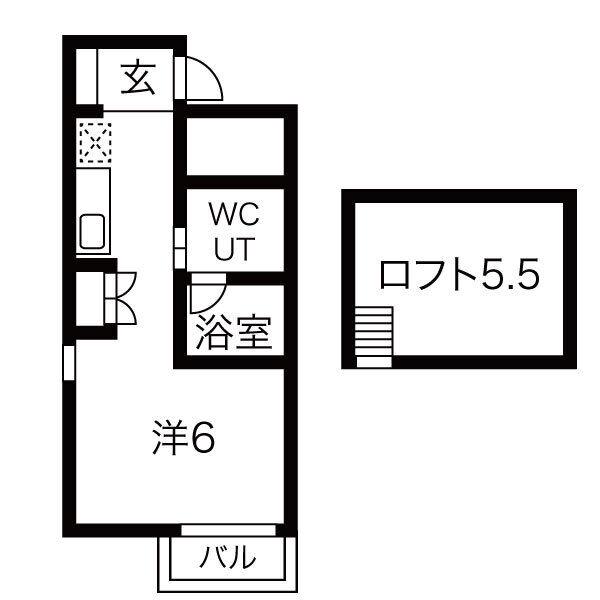LUCEREときわ(1K/3階)の間取り写真