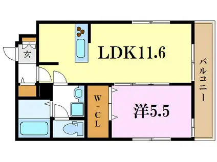 リブリ・YAMATO(1LDK/1階)の間取り写真