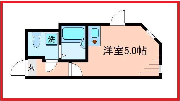 シャンテ四ツ木駅前(ワンルーム/1階)の間取り写真