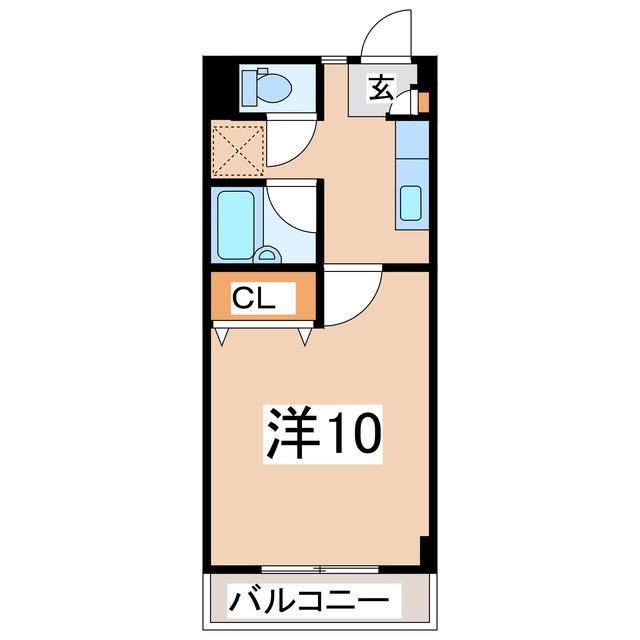 アカデミー(1K/1階)の間取り写真
