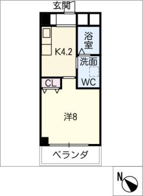 PICASSO(1K/5階)の間取り写真
