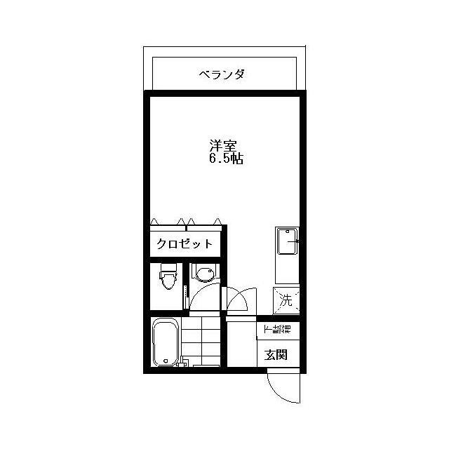 そうびハイム(ワンルーム/2階)の間取り写真