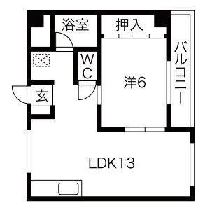 EISHO BUILDING(1LDK/3階)の間取り写真