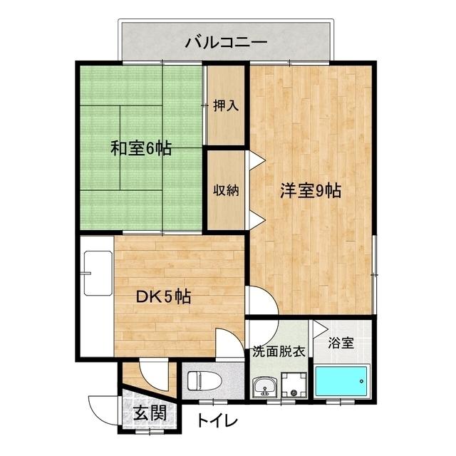 リバーハイツ(2DK/2階)の間取り写真