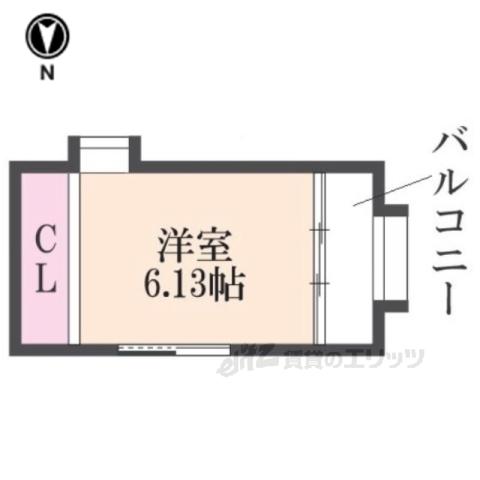 地下鉄東西線 二条駅 徒歩8分 3階建 築12年(ワンルーム/2階)の間取り写真