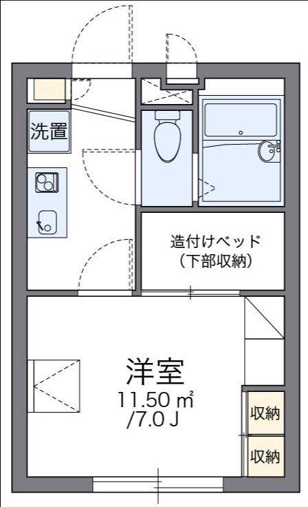 レオパレスKI(1K/1階)の間取り写真