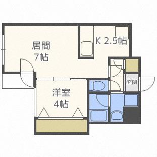 ENCHAN‐THE 環状通東(1LDK/3階)の間取り写真