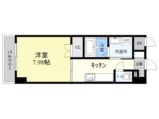 トレステーラ ハイステージ(1K/4階)の間取り写真