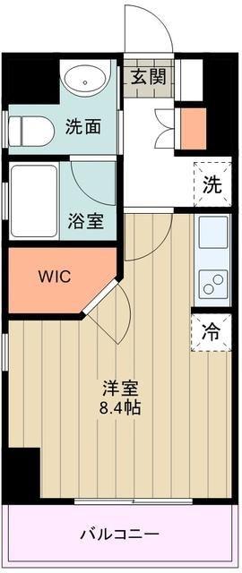 スパシエ国立矢川ステーションプラザ(1K/9階)の間取り写真