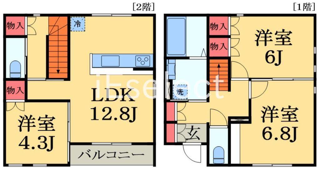 DCR若松町(3LDK/1階)の間取り写真