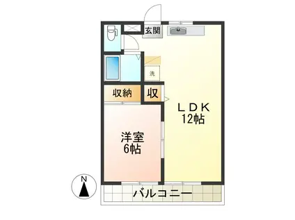 ライフステージ宮ハウスI(1LDK/1階)の間取り写真