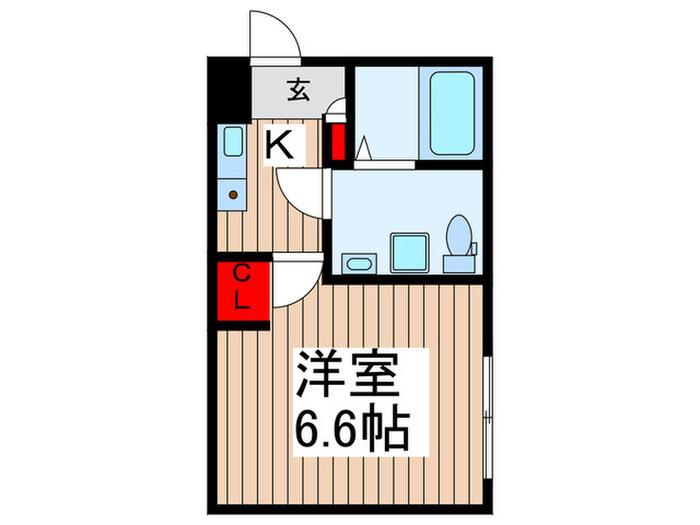 FORTWARABI(1K/1階)の間取り写真