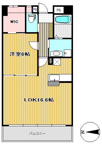 EST LUCE(1LDK/6階)の間取り写真