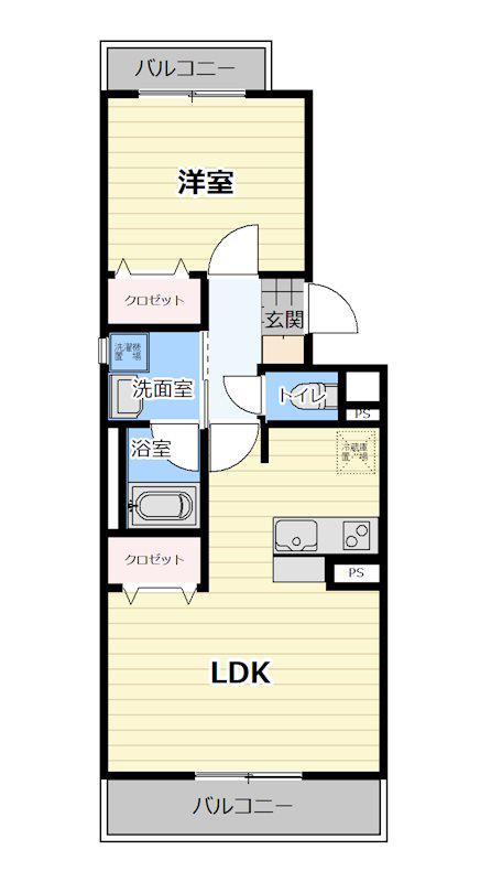 フェリカ(1LDK/2階)の間取り写真