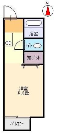 メゾン松尾(1K/1階)の間取り写真