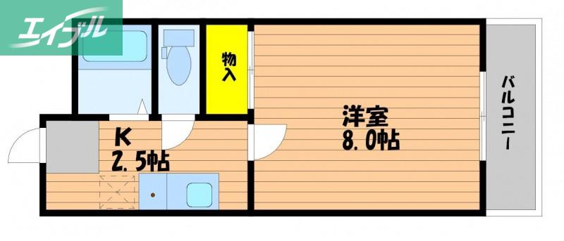 アメニティ西古松(1K/1階)の間取り写真