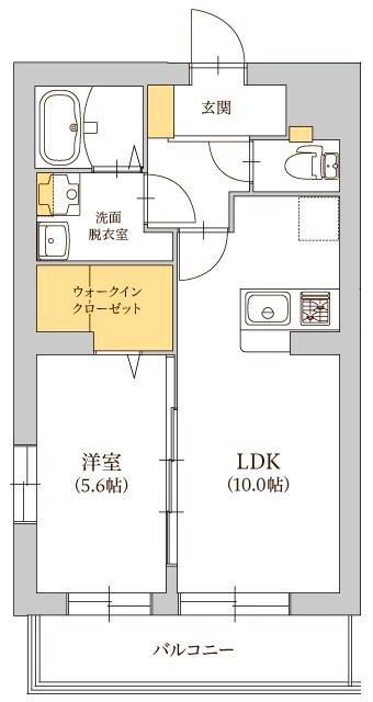 グランノール(1LDK/2階)の間取り写真