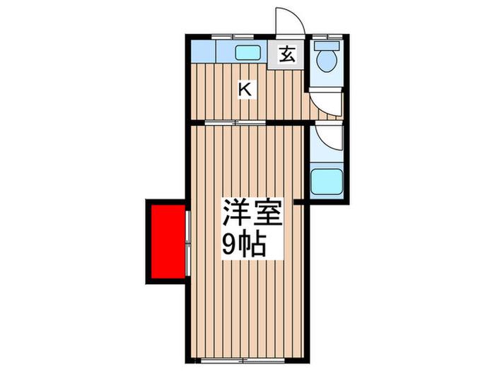 第3グリーンコーポ(2K/1階)の間取り写真