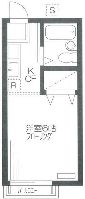 メゾン三鷹台(1K/1階)の間取り写真