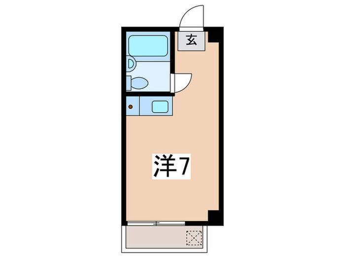 レナジア藤沢(ワンルーム/3階)の間取り写真