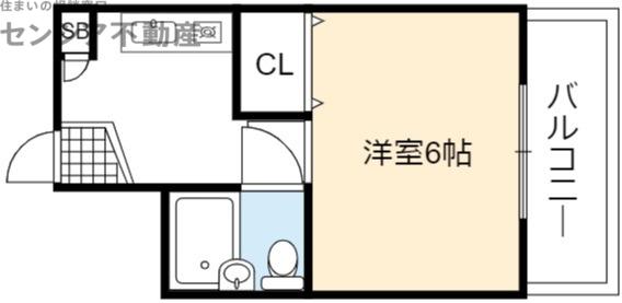 ルナ今福21(1K/2階)の間取り写真