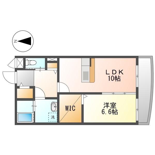 パラボリカ(1LDK/2階)の間取り写真