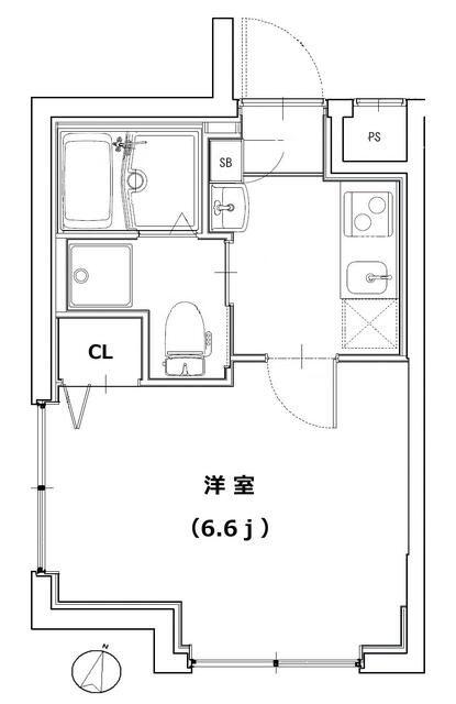 コート関町北(1K/1階)の間取り写真