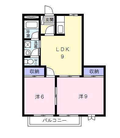 セピアガーデン I(2LDK/2階)の間取り写真